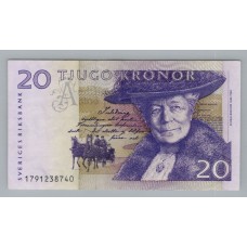 SUECIA BILLETE DE 20 KORONAS, MUY BUENO